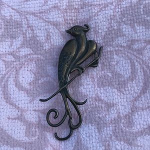 Bronze Tone Bird of Paradise Brooch